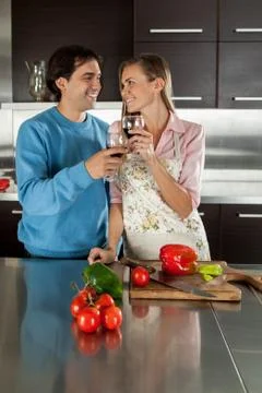 Couple looking himself Stock Photos