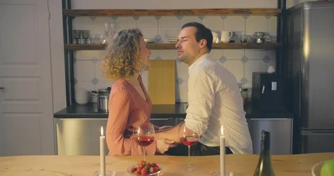 Couple in love dancing in kitchen Stock Footage 114119172
