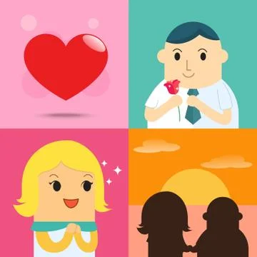 Couple love design Stock Illustration