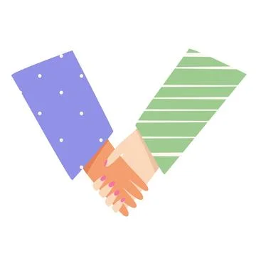 Couple in love hold hands vector illustration. A guy and a girl in love. Va.. Stock Illustration