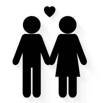 Couple in love icon vector Stock Illustration