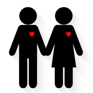 Couple in love icon vector Stock Illustration
