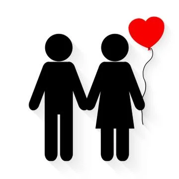 Couple in love icon vector Stock Illustration