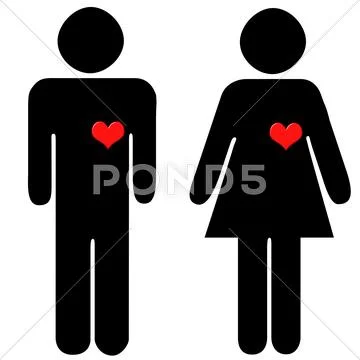 Couple in love Stock Illustration