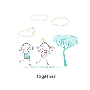 Couple in love Stock Illustration