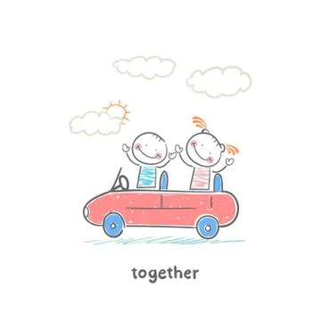 Couple in love Stock Illustration