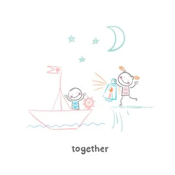 Couple in love Stock Illustration