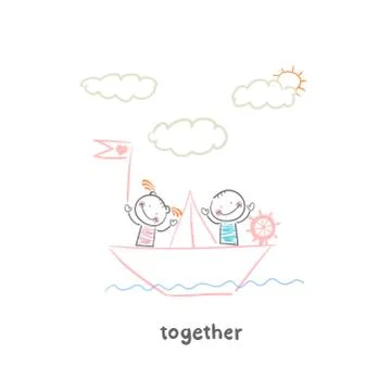 Couple in love Stock Illustration