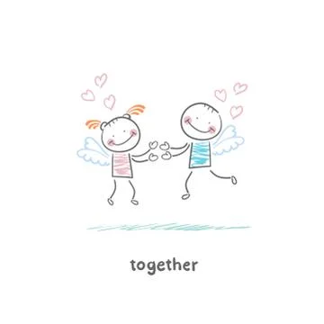 Couple in love Stock Illustration