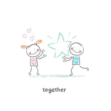 Couple in love Stock Illustration