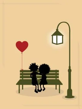 Couple in love Stock Illustration