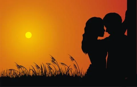 Couple in love Stock Illustration