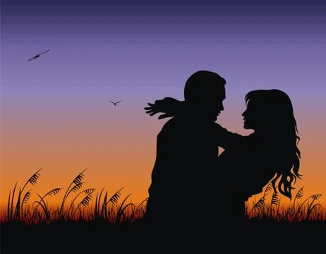 Couple in love Stock Illustration