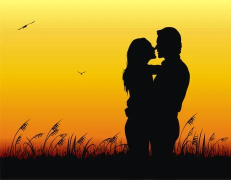 Couple in love Stock Illustration