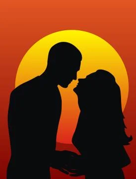 Couple in love Stock Illustration