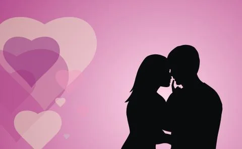 Couple in love Stock Illustration