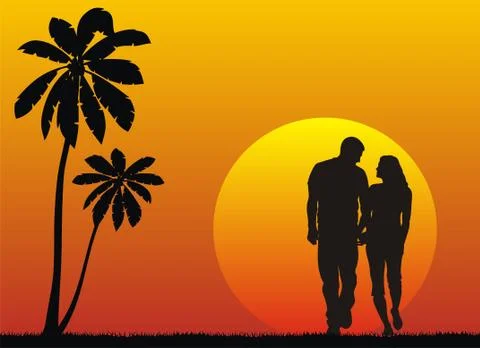 Couple in love Stock Illustration