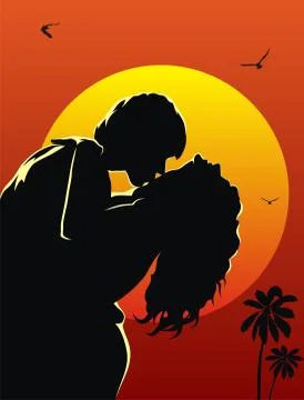 Couple in love Stock Illustration