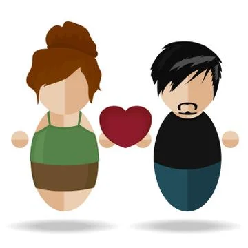 Couple in love Stock Illustration