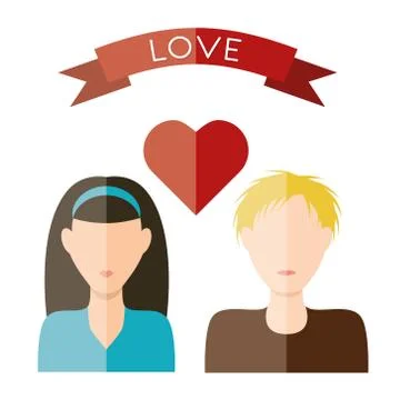 Couple in love Stock Illustration