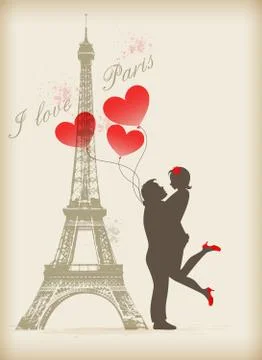 Couple in love Stockillustratie