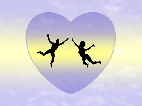 Couple in Love Stock Illustration