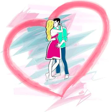 Couple in love Stock-Illustration