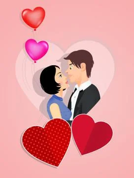 Couple in love Stock Illustration