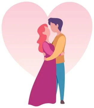 Couple in Love 库存插图