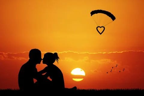Couple in love Stock Illustration