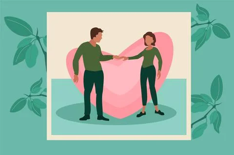 Couple in love Illustrazione stock