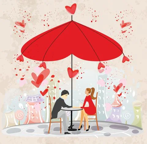 Couple in love, Stock Illustration
