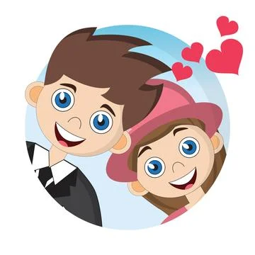 Couple in love. Stock Illustration