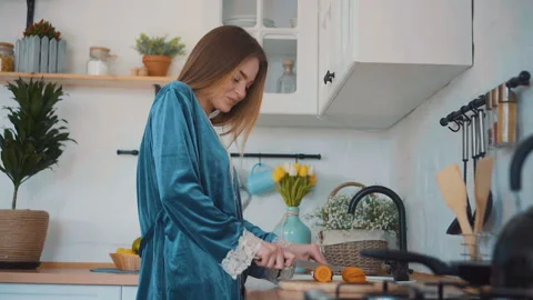 Couple in Love in the Kitchen Video stock 105930629
