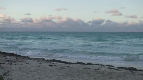 A couple in love meets on the beach Stock Footage 122496343