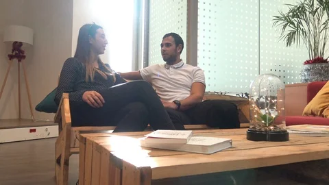 Couple In Love on Sofa Stock Footage 121614880