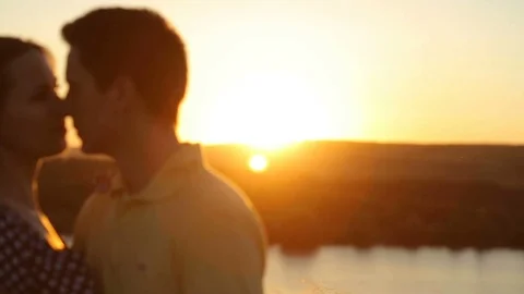 Couple In Love At Sunset. Stock Footage 79104668