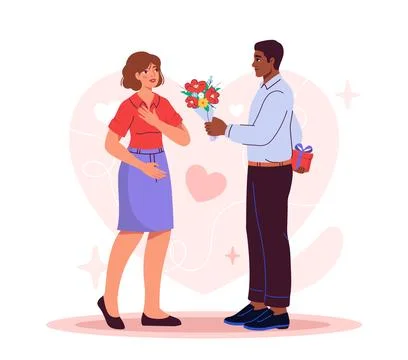 Couple in love vector concept Ilustração Stock