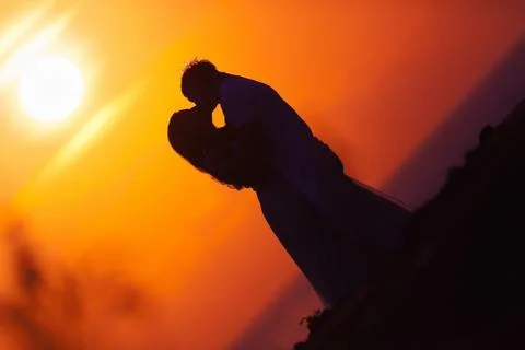 Couple of lovers at background Stock Photos