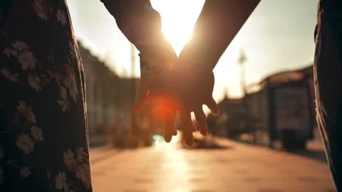 Couple lovers hand Stock Footage 270817808