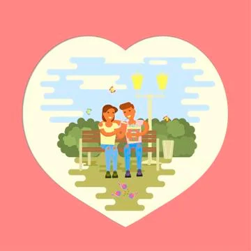 Couple of lovers Stock Illustration