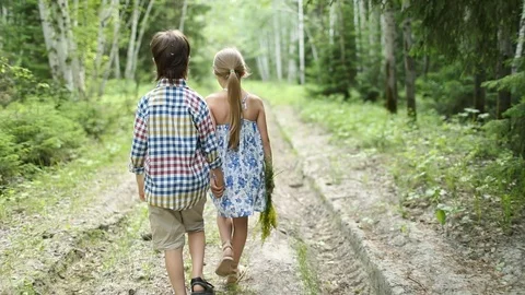 Couple of loving children Stock Footage 112122093