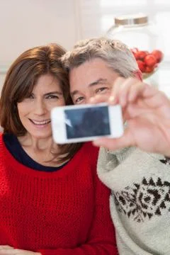 Couple making a selfie Foto stock