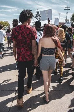 Couple marching together Stock-Fotos