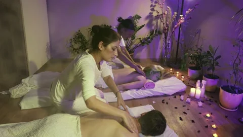 Couple massage. Video stock 157055384