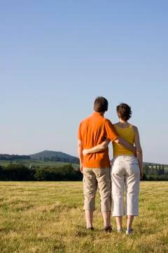 Couple in a meadow Фото