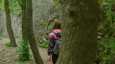Couple on a mountain trail Stock Footage 99962820