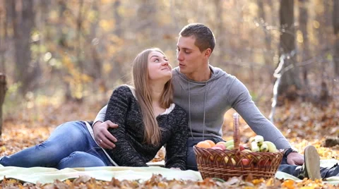 Couple on nature Stock Footage 57940941