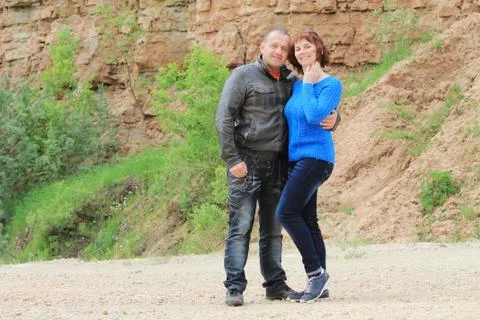 Couple in nature Stock Photos