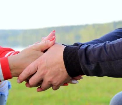 Couple in nature Stock Photos
